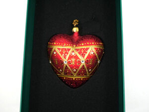 Reed & Barton European Glass Ornament Victorian Heart Christmas Reflections